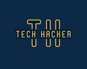 Pixel Tech Cyberspace logo design