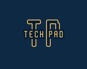 Pixel Tech Cyberspace logo design