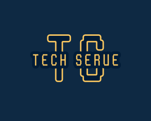 Pixel Tech Cyberspace logo design