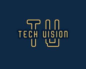 Pixel Tech Cyberspace logo design