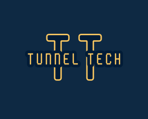 Pixel Tech Cyberspace logo design