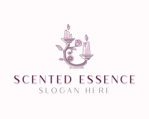 Scented Flower Candle logo design