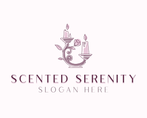 Scented Flower Candle logo design