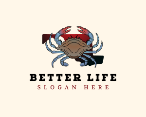 Maryland Crab Crustacean logo design