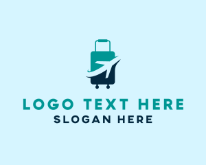 Luggage Airplane Travel logo