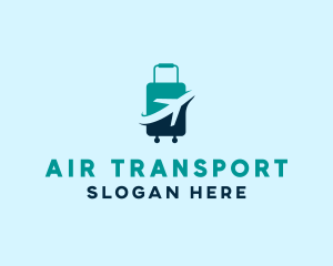 Luggage Airplane Travel logo design