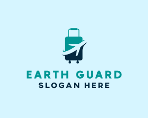 Luggage Airplane Travel logo