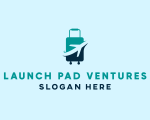 Luggage Airplane Travel logo design