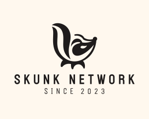 Modern Skunk Animal logo