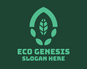 Green Eco Leaf logo design