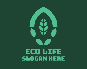 Green Eco Leaf logo design