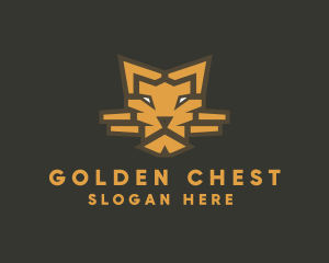 Royal Golden Lion Shield logo design