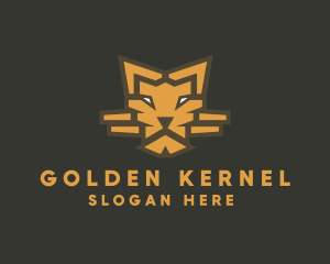 Royal Golden Lion Shield logo design