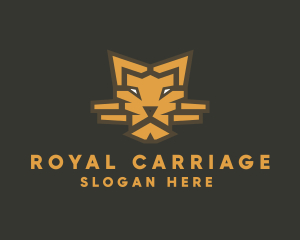 Royal Golden Lion Shield logo design