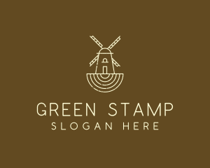 Rustic Farm Windmill logo design