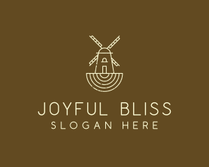 Rustic Farm Windmill logo design