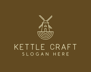 Rustic Farm Windmill logo design