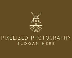 Rustic Farm Windmill logo design