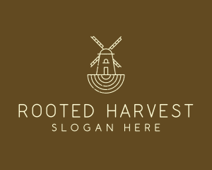 Rustic Farm Windmill logo design