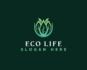 Plant Landscaping Leaves logo design