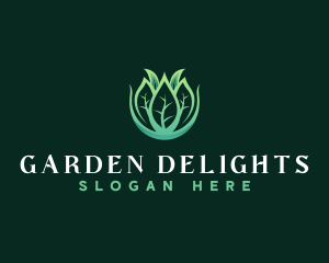 Plant Landscaping Leaves logo design