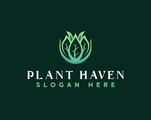 Plant Landscaping Leaves logo design