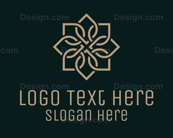 Brown Floral Motif Logo