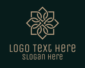 Brown Floral Motif  logo