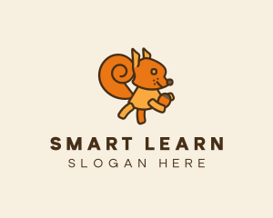 Cute Cartoon Squirrel logo