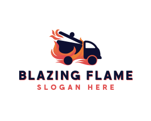 Flame Hotpot Truck logo design