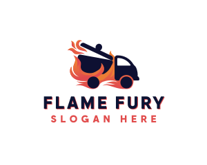 Flame Hotpot Truck logo design