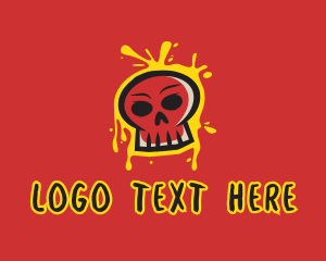 Skull Graffiti Art logo design