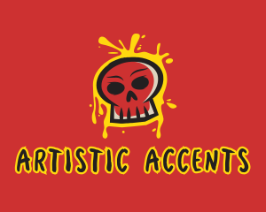 Skull Graffiti Art logo design