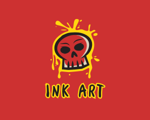 Skull Graffiti Art logo design