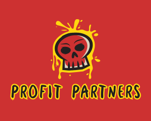 Skull Graffiti Art logo design