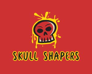 Skull Graffiti Art logo design