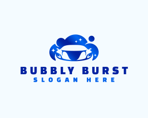 Car Cleaning Bubble logo design