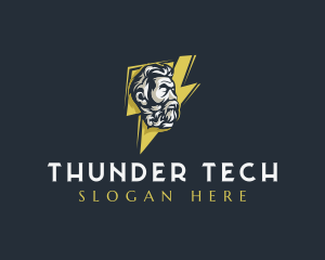 Thunder Bolt God logo design