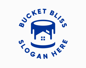 House Paint Bucket logo design