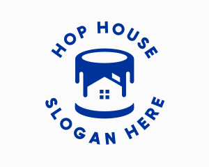 House Paint Bucket logo design