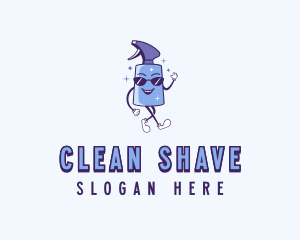 Sanitation Cleaning Spray logo design