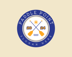 Tropical Beach Paddle logo design