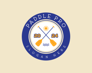 Tropical Beach Paddle logo design