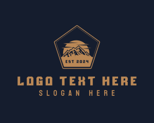 Pentagon Travel Mountain Logo