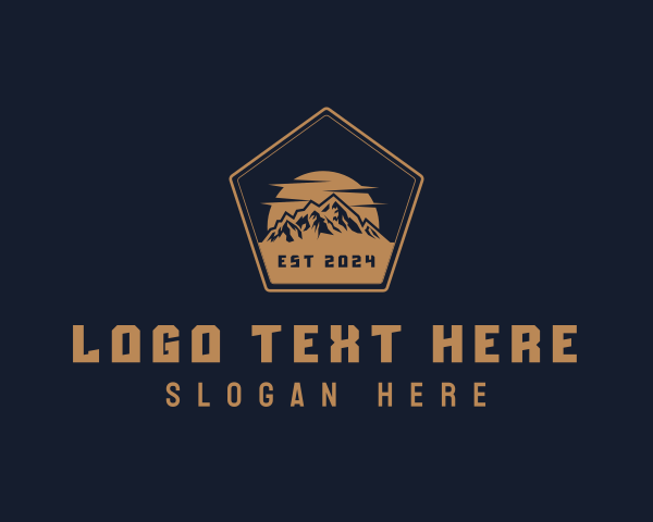 Pentagon Travel Mountain logo