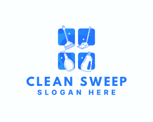 Cleaning Tools Housekeeping logo design