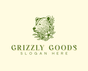 Wildlife Grizzly Bear logo design