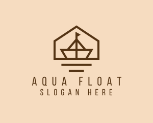 Paper Boat Sailing logo design