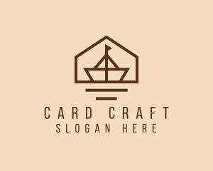 Paper Boat Sailing logo design