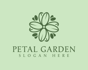 Green Floral Wellness logo design